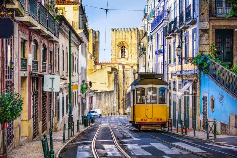 Train in Lisbon city