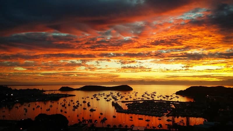 Sunsets like this ever night if you move to New Caledonia.