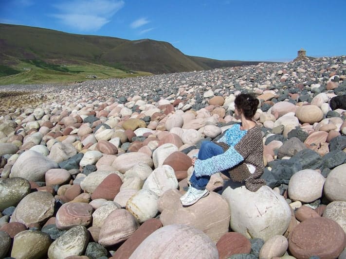 On rackwick beach