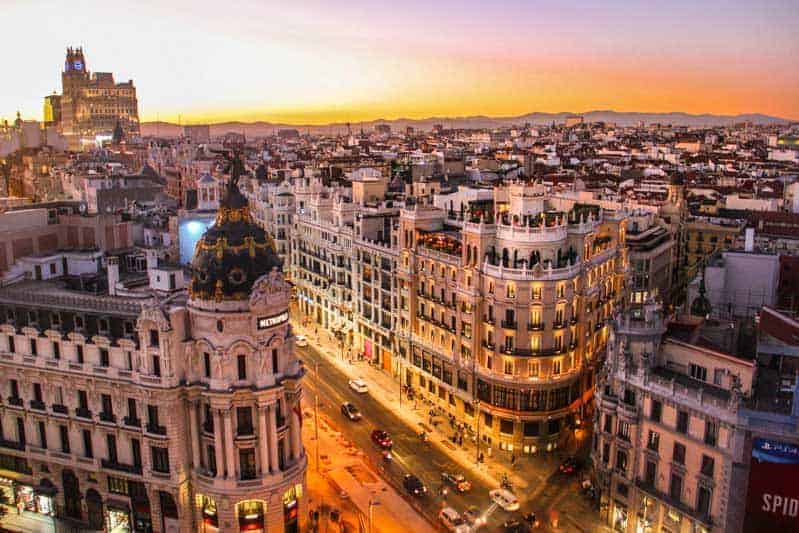 A view of Madrid, a good reason to move to Spain