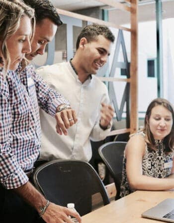 Students working together in Spain on a student visa