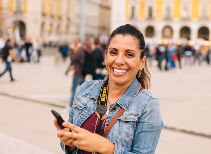 Lady in Lisbon, Portugal who has citizenship and a passport