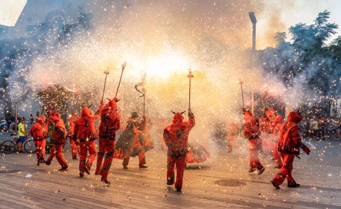 Fireworks festival in Spain