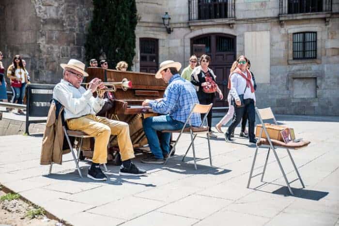 A street scene in Barcelona