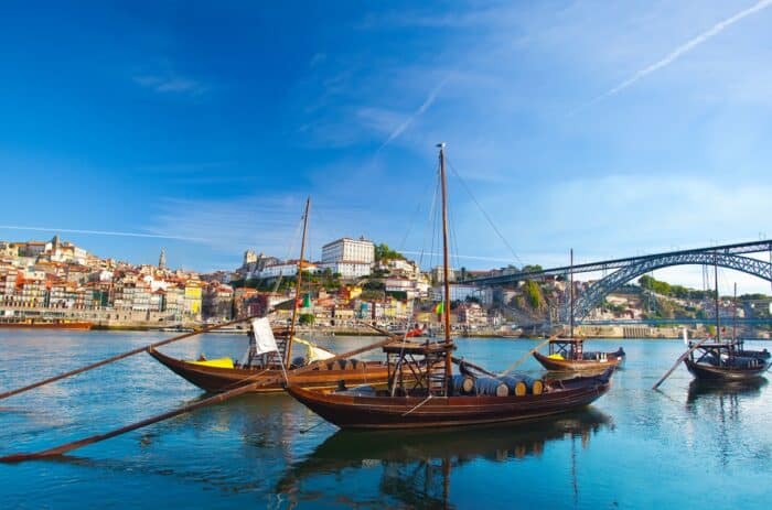 Old boats on River Oporto