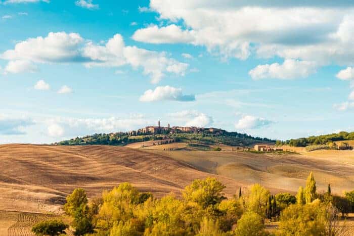 A landscape view of Tuscany