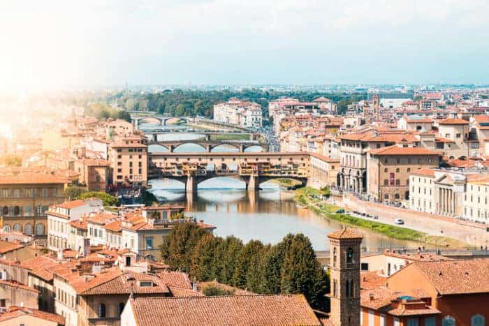 A view of the city of Florence in Italy