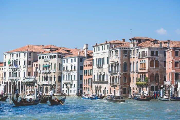 A view of the Grand Canal in Venice, Italy