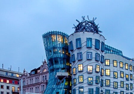 Czech republic - metropolises Prague - modern architecture - Dancing home