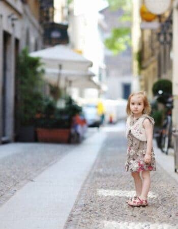 Girl in the street, living in France