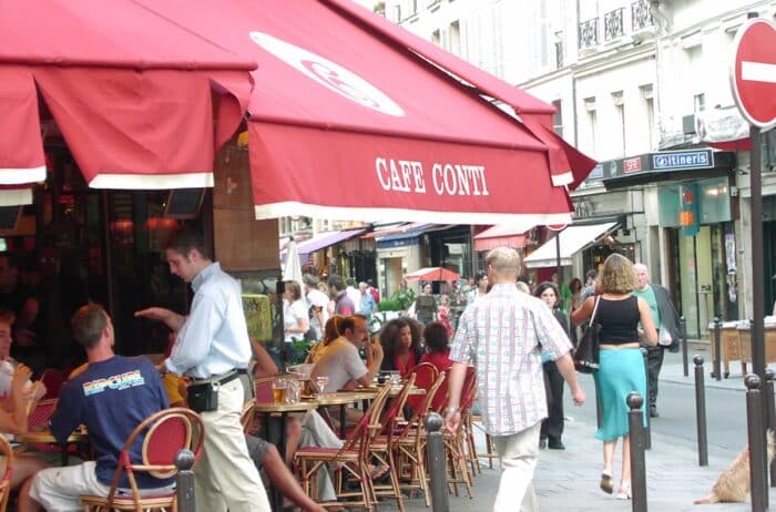 typical french street scene
