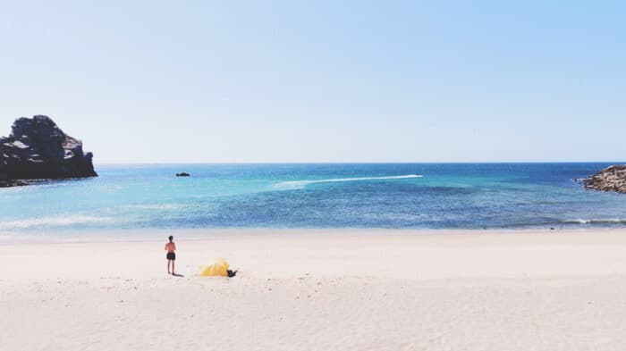 The beach in Portugal where you can visit on a D7 passive income visa