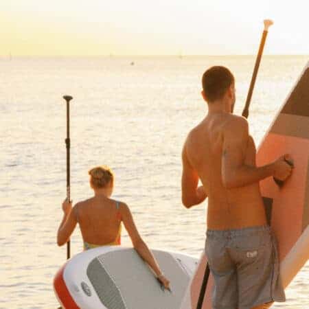 Healthy people at the beach in Spain