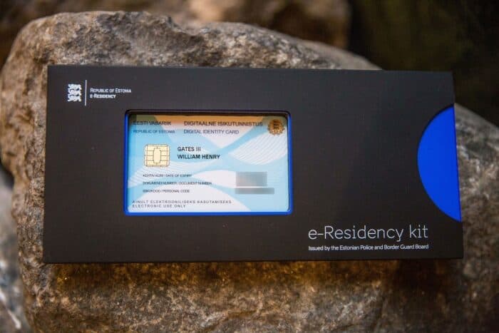 Bill Gate's Estonia E-Residency kit issued by the Estonian Police and Border Guard Board.