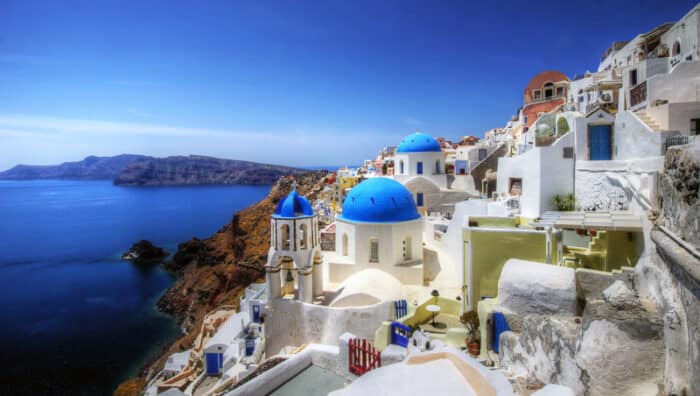 the roofs of Sarantini in Greece