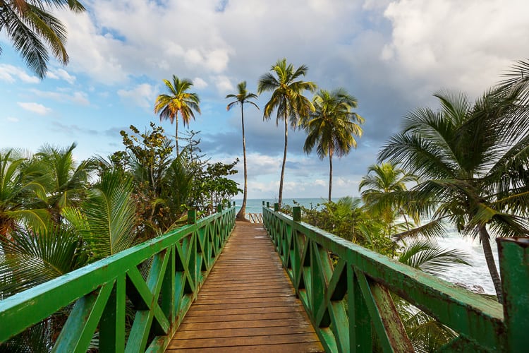 Beautiful tropical Pacific Ocean coast in Costa Rica