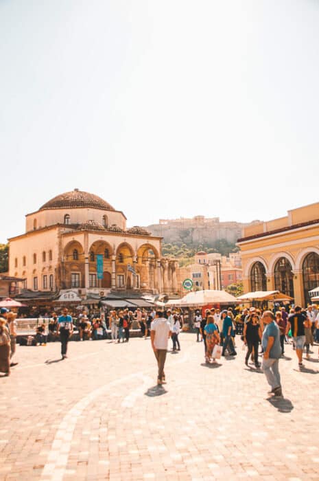 A square in Athens, Greece