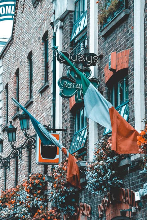 Pretty street in Dublin, ireland