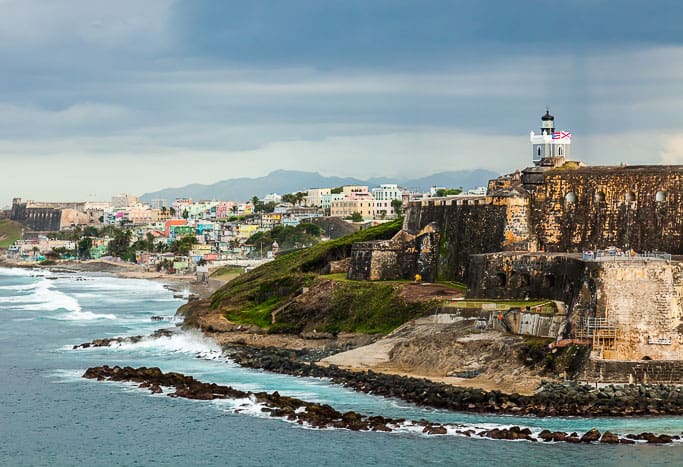 The ocean and a port in Puerto Rico