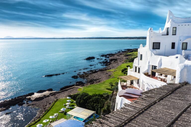 Houses overlooking the ocean in Uruguay