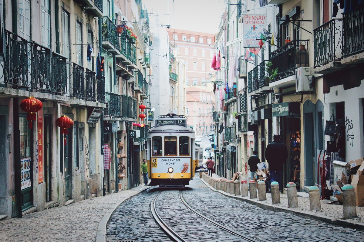 A tram in Portugal, one of the most popular countries for investment visas