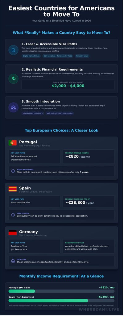 The 10 Easiest Countries for Americans to Move To in 2026